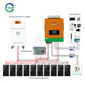 ระบบจัดเก็บพลังงานแสงอาทิตย์แบบไฮบริด ESUN 6.2KW 10.2KW 5kwh 15kwh ระบบ ESS สำหรับบ้าน ระบบพลังงานแสงอาทิตย์แบบออฟกริด ชุดอุปกรณ์ครบชุด - Product Image 1
