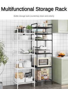 Giá để đồ nhà bếp đa tầng, kệ lò vi sóng, giá để đồ di động từ sàn đến trần, giá để nồi - Product Image 5