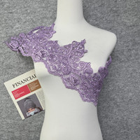 Dentelle Élégante et Écologique 100% Polyester avec Magnifique Broderie de Bordure