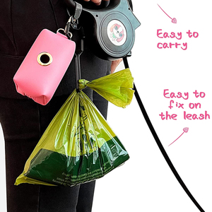 Porte-sacs à déjections pour chiens et chats imprimé sur mesure, en PU avec fermeture éclair, parfum original pour chiens, chats et petits animaux - Product Image 6