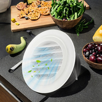 Grille d'aération moderne en plastique ABS avec moustiquaire intégrée, modèle AV-ABS-03, garantie 1 an pour salle de bain, cuisine, bureau