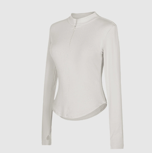 2025 New Coming Dance Stand-up Collar Long-sleeved Top Slim Fit Waist-cinching Dance Sports Fitness Yoga Top Jacket - Product Image 5