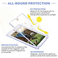 Étui rigide transparent magnétique One Touch 35PT avec protection UV pour cartes de sport, baseball, Pokémon