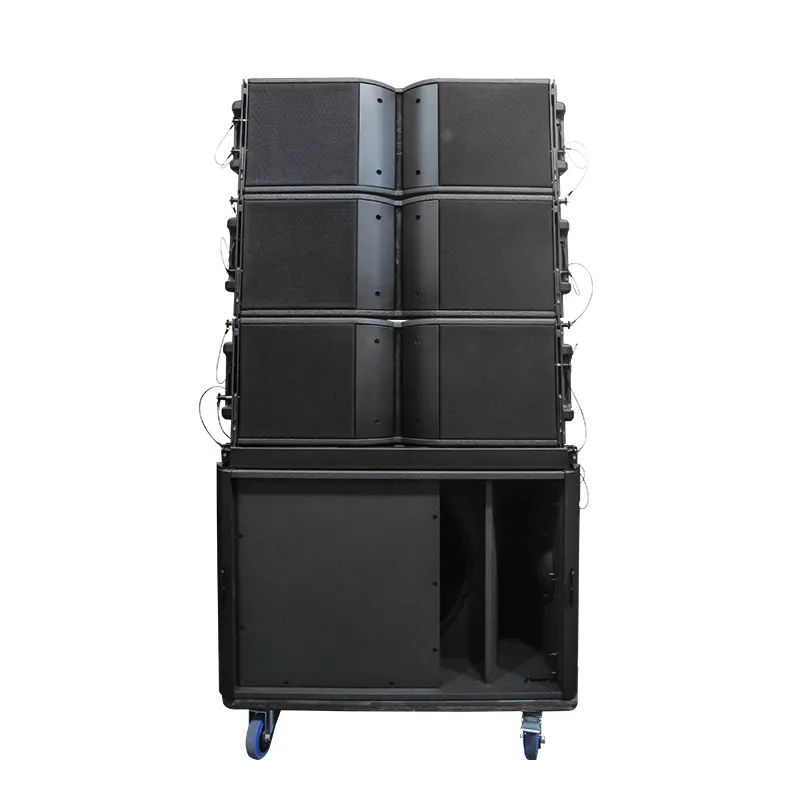 3pcs dual 10 line array a 2 vie e 1pc active single 18 pollici dj bass subwoofer sistema audio per altoparlanti