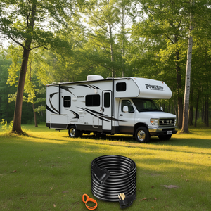 Cable de extensión PowerCord de 50 amperios para caravanas, 30 pies, con enchufe Nema, cable de cobre, para remolques, autocaravanas y caravanas. - Product Image 2
