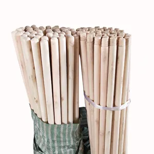 כלי ניקוי לקידום מכירות במפעל מספקים ידית מטאטא מעץ טבעי מוטות עץ מקל מטאטא