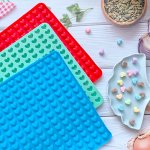 Silicone Baking Pad Cho Ăn Vật Nuôi Pad 255 Lỗ Mini Hình Trái Tim Sô Cô La Kẹo Khuôn, Hình Trái Tim Thức Ăn Vật Nuôi Công Cụ Làm - Product Image 1