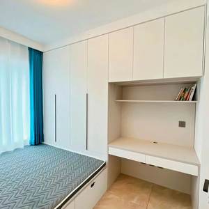 Armoire intégrée de Style minimaliste ensemble de chambre à coucher unité confortable tout-en-un armoire bureau Tatami lit maison école buanderie salle - Product Image 3