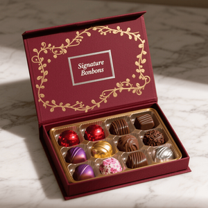 Solutions de paquets de chocolat personnalisés Boîte en papier rigide magnétique recyclable de luxe Emballage de chocolat <span class=keywords><strong>Bon</strong></span> <span class=keywords><strong>Bon</strong></span> avec insert en plastique - Product Image 2