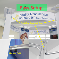 Stand d'exposition portable en aluminium 20x20 pieds, montage sans outil, design îlot, pour salon professionnel
