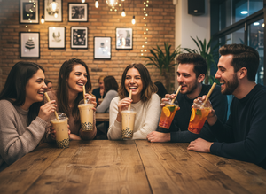 Pailles en bambou écologiques non emballées 100% compostables et biodégradables Longueur 200 mm Utilisation pour les fêtes pour toutes les boissons à température - Product Image 6