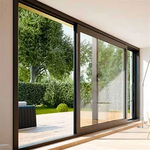 Puertas Corredizas Modernas 2026 <span class=keywords><strong>para</strong></span> Villa, Aislamiento Térmico, Resistentes a Huracanes, Acabado con Recubrimiento en Polvo, Acero y Vidrio - Product Image 1