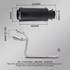 Pour MSX125 MSX 125 2012-2020 systèmes d'échappement de moto avant moyen lien tuyau modifier Double trou évasion connecter silencieux - Product Image 5