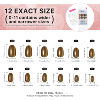 AIERFEI Faux Ongles Ovale Effet Œil de Chat Vert Forêt 24 Pièces pour Femme Fabricant