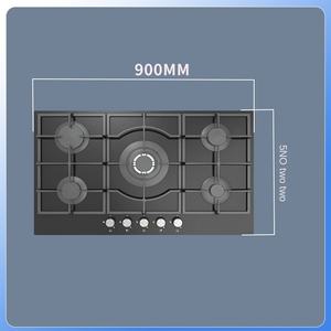 Encimera de gas con soporte de hierro fundido pesado, cobre de alta calidad, 5 boquillas, quemador grande, estufa de Gas NG/LPG de 4.5KW con dispositivo de seguridad - Product Image 4