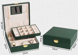 Caja de regalo de joyería de cuero PU Rosa <span class=keywords><strong>grande</strong></span> al por mayor con logotipo personalizado de espejo y suministro de fábrica bloqueable multifunción - Product Image 5