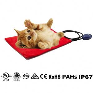 بساط حراري فاخر من كلوريد البولي فينيل للكلاب والبطانيات مقاوم للماء والاحترار الذاتي 12 واط ملحق حيوانات أليفة بنية اللون - Product Image 3