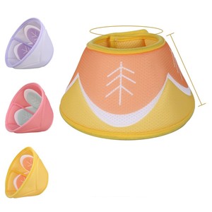 Kingtale Adjusta ble Recovery Pet Cone Vivifying Cat Elizabethan Collar Leder Silikon PU Gummi Animal Print Bänder - Product Image 2