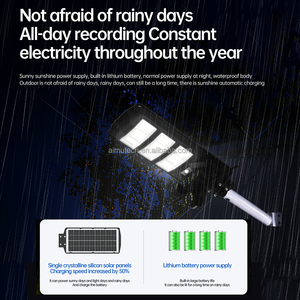 Lampu Jalan IP nirkabel IP 300W 200W, lampu jalan dengan V380 Pro 4MP 2 lensa 3 Gambar 4G Wifi jaringan kamera CCTV luar ruangan - Product Image 3