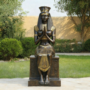 Sculpture <span class=keywords><strong>en</strong></span> bronze coulé personnalisable de style égyptien antique pour la décoration de jardin d'hôtel, <span class=keywords><strong>statue</strong></span> du pharaon roi Toutankhamon debout - Product Image 6