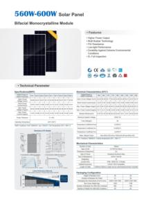 Panel Solar Monocristalino Bifacial de 685W-730W, Eficiencia 22.05%-23.60% - Product Image 2