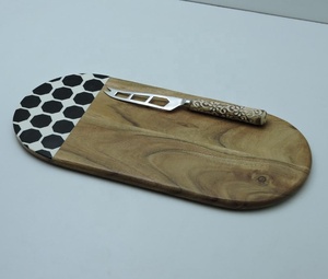 Tablero de madera de Acacia Natural de resina, juego de bloques para picar, buena calidad, diseño de moda, vajilla, tabla de cortar - Product Image 2
