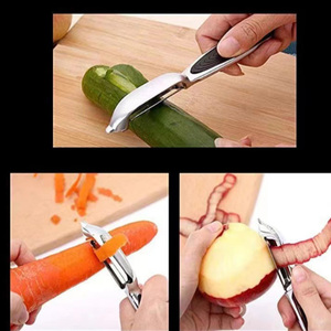 Éplucheur de légumes en alliage de zinc, poignée antidérapante, éplucheur de fruits et de pommes de terre, lame tranchante, gadget de cuisine pour pommes, carottes, concombres - Product Image 3