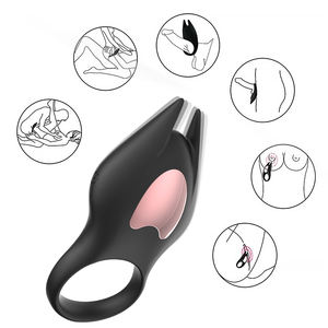 Best Verkopende Producten 10 Krachtige Zwarte Vibrerende Kok Ringen Masturbator Voor Man - Product Image 2