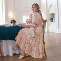 HONGBO Robes Famille Assorties Mère et Enfants Printemps Été – Ensembles Coordonnés Mama Papa Bébé pour Femmes et Filles