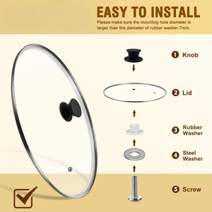 Silicone <b>Pan</b> Lid Holding <b>Handles</b>, Heat Resistant, Non-Slip <b>Handle</b> for Kitchen Cookware Lids and Covers - Product Image 2