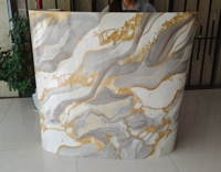 Papier peint de plafond à peler et à coller très brillant Papier peint auto-adhésif en mousse pour décor à la maison Design en marbre