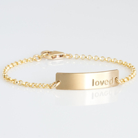 Bracelet de barre de nom personnalisable de boutique barre gravable Bracelet réglable barre creuse personnalisée