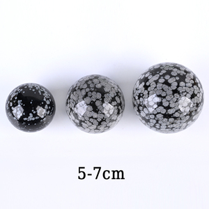 Esferas de Cristal al por Mayor, Piedras Energéticas de Cristal Natural, Bolas de Cristal de Obsidiana Copo de Nieve para Regalos - Product Image 4