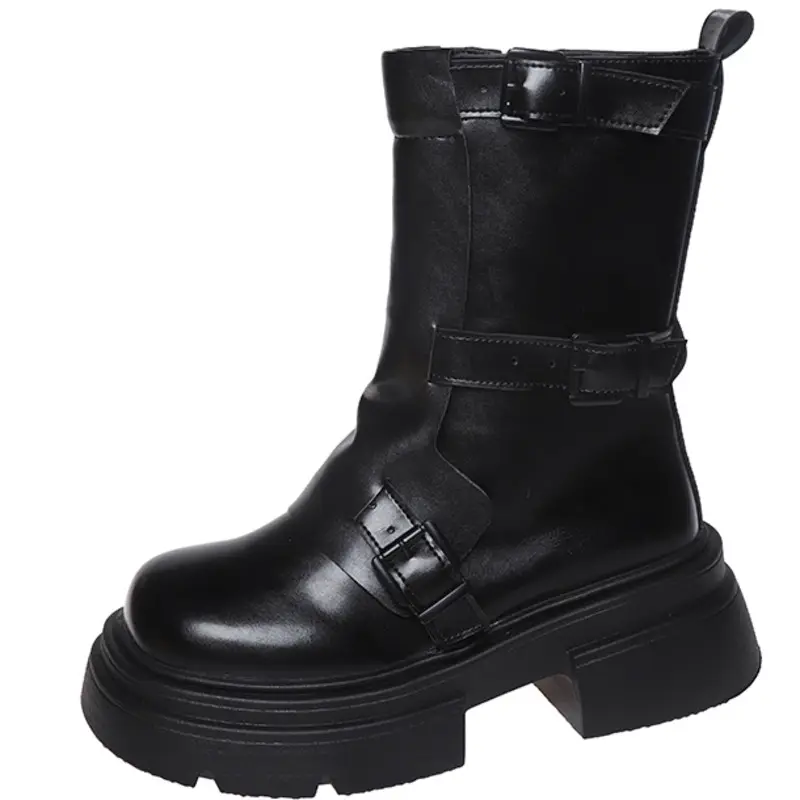 Dropshipping individuelles Logo neues Design stilvolle Lederstiefel Damen-Schuhe Knöchel-Fussbekleidung Damen-Chelsea-Stiefel