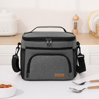 Sac isotherme personnalisé avec logo, classique, pour le déjeuner, sac de pique-nique souple pour les voyages, sac isotherme pour étudiants, travail, bureau, pour femmes