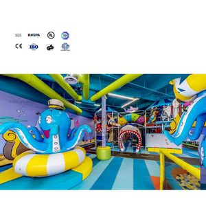 BAIHE Attrezzatura per Parco Giochi Interno a Tema Oceano per Bambini - Stazione di Gioco Sim City con Casa per Giochi di Ruolo, Struttura per Arrampicata <span class=keywords><strong>in</strong></span> PVC, Città 500kg - Product Image 1