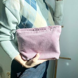 Bolsa de Maquillaje Grande de Pana Personalizada en Varios Colores con Cierre, Bolsa de Almacenamiento de Cosméticos de Moda para Mujer, Bolsas Organizadoras de Viaje - Product Image 5