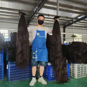 Vendeurs de paquets de cheveux vierges du Vietnam non traités cuticule intacte en vrac double trame extensions de cheveux humains bruts du temple indien