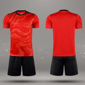 ชุดทีมฟุตบอลผู้ชาย แขนสั้น คอตั้ง ลายเรียบ สีพื้น ย้อมธรรมดา โพลีเอสเตอร์ 100% แบบรีดร้อน - Product Image 4