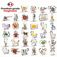 Emporte-pièces en acier inoxydable pour animaux de la ferme (Coq, Vache, Cochon, Agneau, Cheval, Tracteur), moule à biscuits, résistant au lave-vaisselle, outils de pâtisserie DIY