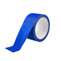 Ruban de masquage bleu en papier crépon résistant aux UV, sans résidus, 14 jours, pour la construction et la peinture automobile