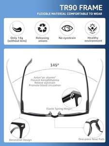 CCVOOブルーライトリーディングメガネ女性/男性スクエア眼鏡クリアPC/ACプラスチックフレームコンピュータアイチータークリアレンズ - Product Image 3