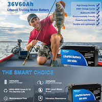 CoPow LIFE PO4 batterie au Lithium moteur à la traîne Batteries Pack Kayak pêche Lithiumbattery 36V 60Ah Marine bateau batterie