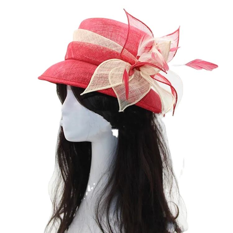 Elegant Sinamay Sun Hat with UV Protection Perfect for Church