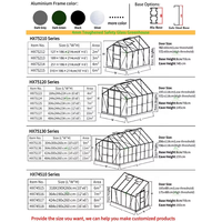 Serres de jardin écologiques, de qualité supérieure, résistantes à la rouille, à expédition rapide, avec protection UV et verre résistant à la chaleur, ensemble complet pour chambres et jardins