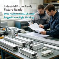 Profilé de canal LED en aluminium 6063 durable, système de boîtier de qualité industrielle pour la fabrication de luminaires linéaires