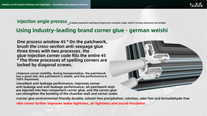 Ventana plana interna doble Serie 100 moderna, aislamiento acústico, ventanas abatibles de seguridad a prueba de viento e impermeables - Product Image 4