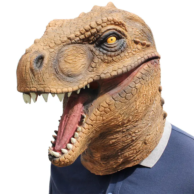 Süper eylül cosplay cadılar bayramı Jurassic dinozor Masquerade hayvan lateks maske