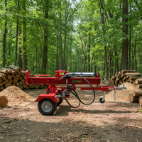 Machine à fendre le bois professionnelle personnalisable de 25, 30 et 40 tonnes, à moteur essence, pour le traitement du bois de chauffage