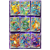 Carte 3D en métal PY, personnage d'anime Pokémon, œuvre d'art, fan art, objet de collection, cadeau, présentoir haut de gamme, vente en gros et au détail, jeu de société
